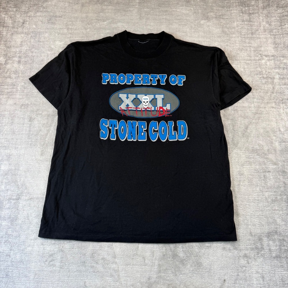 Stone Cold Steve Austin Shirt Mens XL Black Vtg WWF Attitude Era Single Stitch